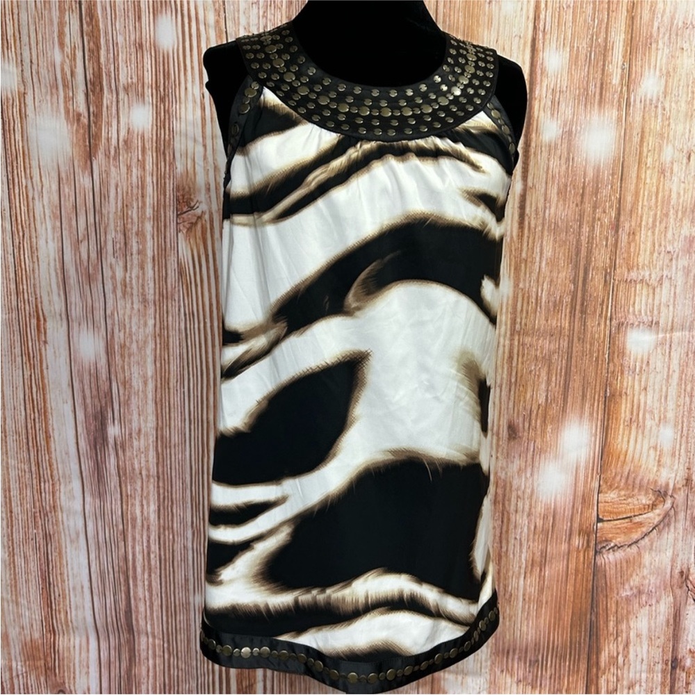 Alfani Satin Animal Print Sleeveless‎ Top